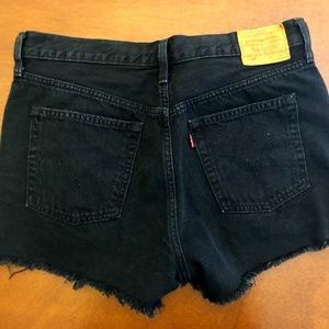 Black Levi's 501 Denim Shorts